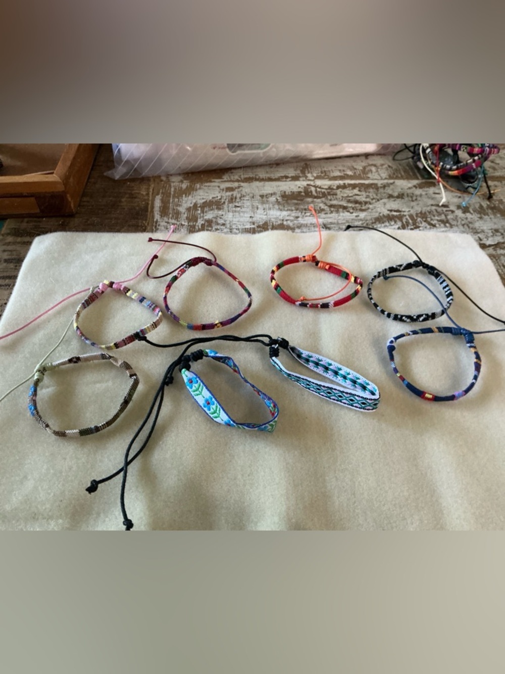 Colorful Beaded and Woven Friendship Bracelet Set of 8